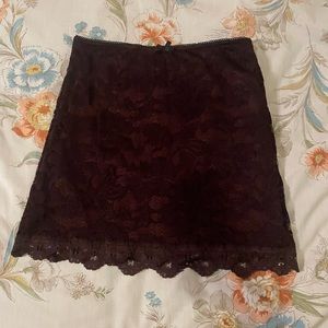 Urban Outfitters lace mini skirt